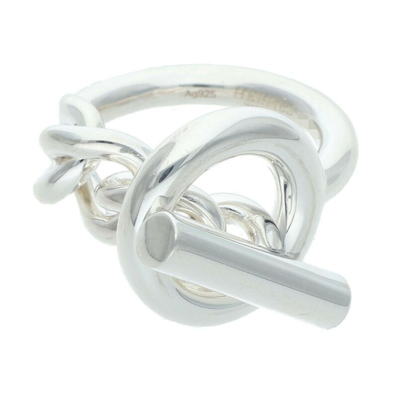 HERMES Croisette .925 Silver Ring Size ONE SIZE