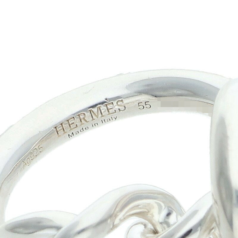 HERMES Croisette .925 Silver Ring Size ONE SIZE