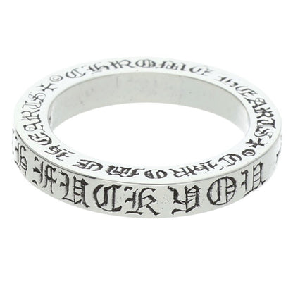 Chrome Hearts 3mm Spacer FUCKYOU Silver Ring Size ONE SIZE