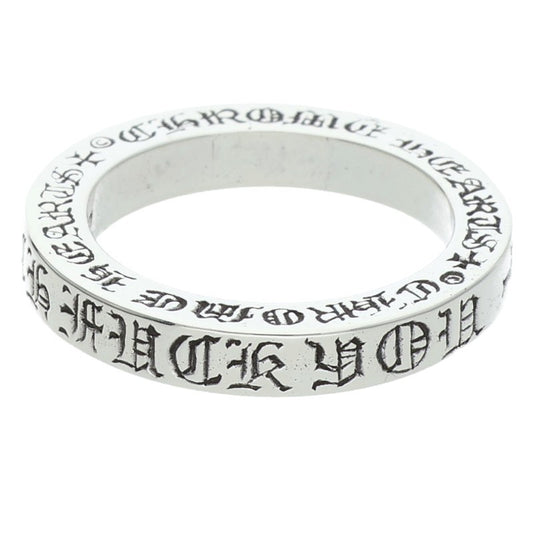 Chrome Hearts 3mm Spacer FUCKYOU Silver Ring Size ONE SIZE