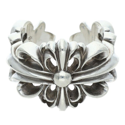 Chrome Hearts DBL FLRL CRS Silver Ring Size US 11