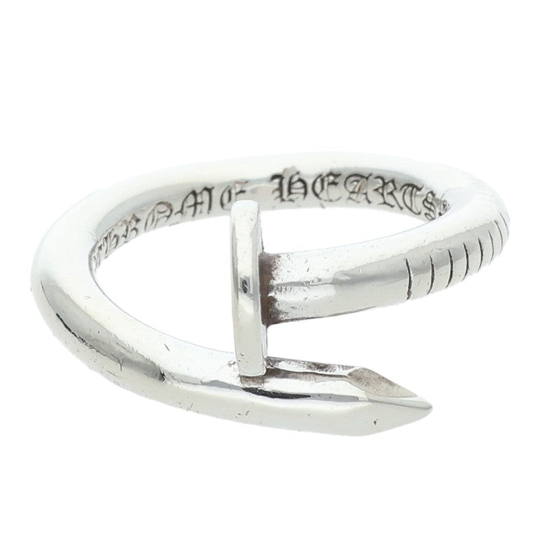 Chrome Hearts Nail Flat Silver Ring Size US 4.5