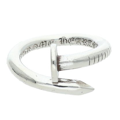 Chrome Hearts Nail Flat Silver Ring Size US 4.5