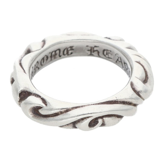 Chrome Hearts SCRL BAND Ring Silver (Silver 4.89g)