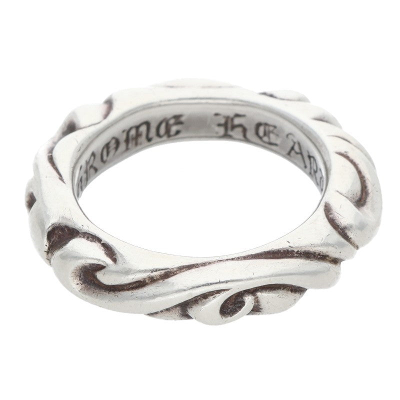 Chrome Hearts SCRL BAND Ring Silver Size JP 4 (Silver 4.89g)
