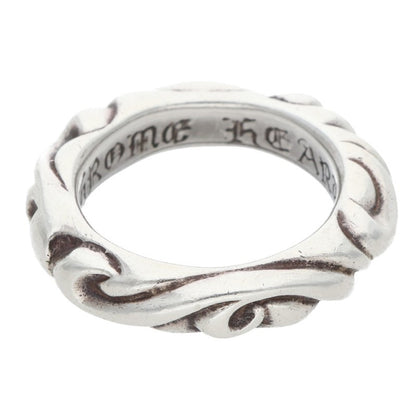 Chrome Hearts SCRL BAND Ring Silver Size JP 4 (Silver 4.89g)