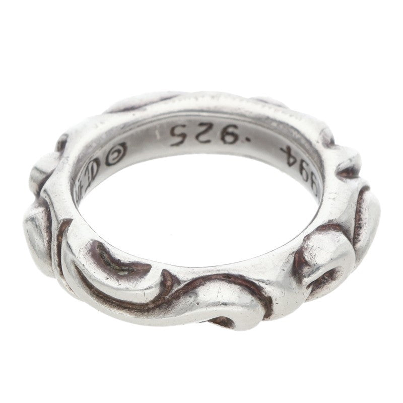 Chrome Hearts SCRL BAND Ring Silver Size JP 4 (Silver 4.89g)