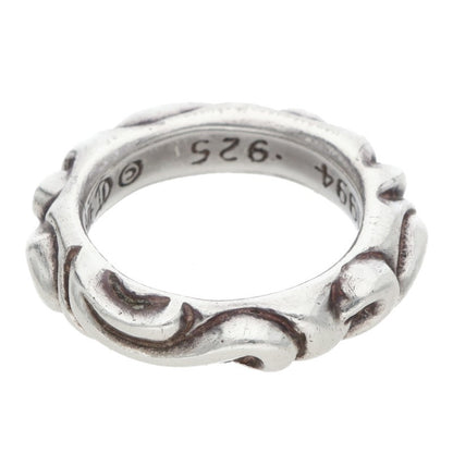 Chrome Hearts SCRL BAND Ring Silver Size JP 4 (Silver 4.89g)