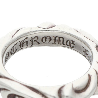 Chrome Hearts SCRL BAND Ring Silver Size JP 4 (Silver 4.89g)