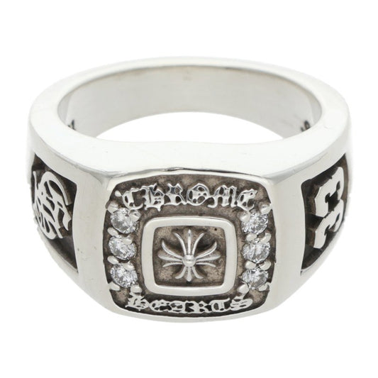 Chrome Hearts Small Champion Pave Diamond Ring Size Multi