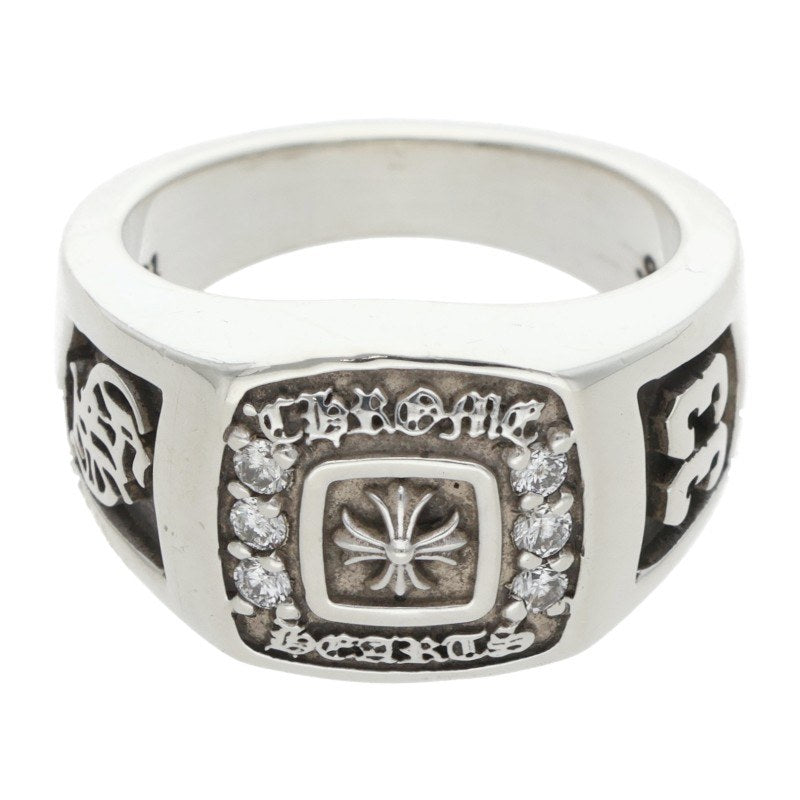 Chrome Hearts Small Champion Pave Diamond Ring Size US 6