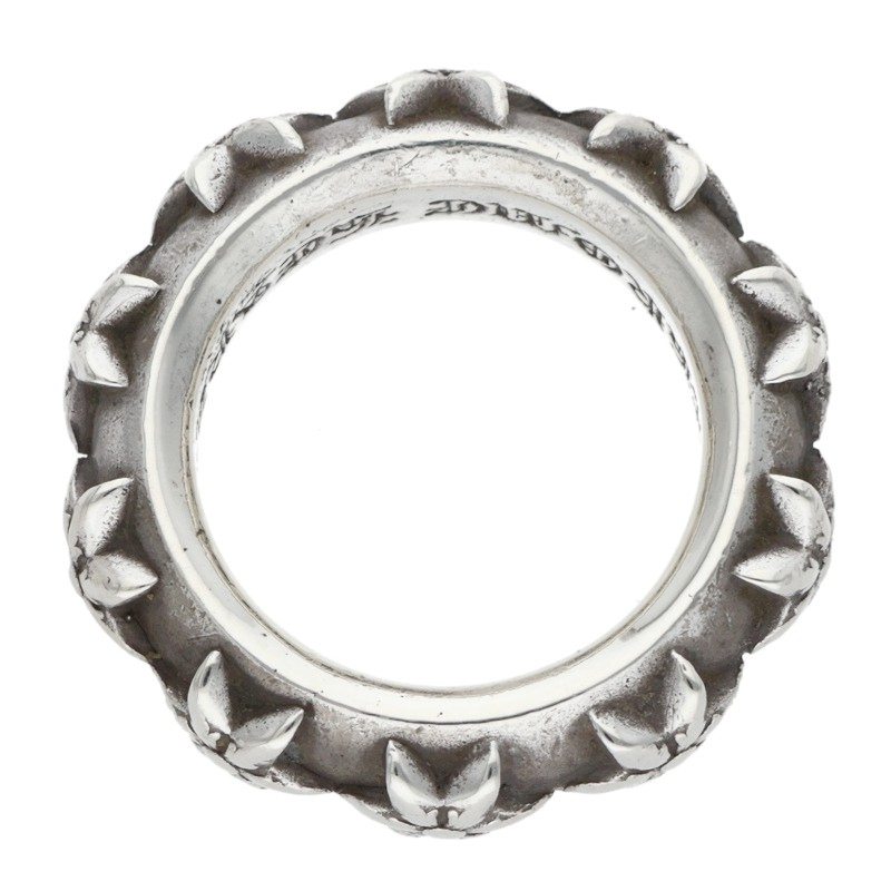 Chrome Hearts Star Band Silver Ring Size US 4