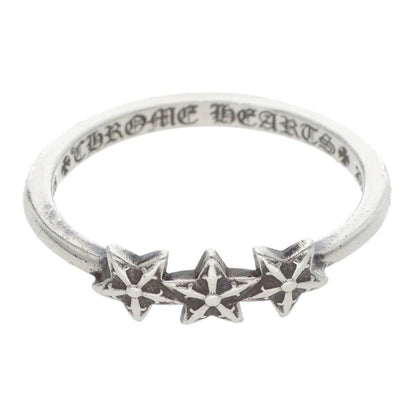 Chrome Hearts BUBBLEGUM 3STAR Silver Ring Size US 5