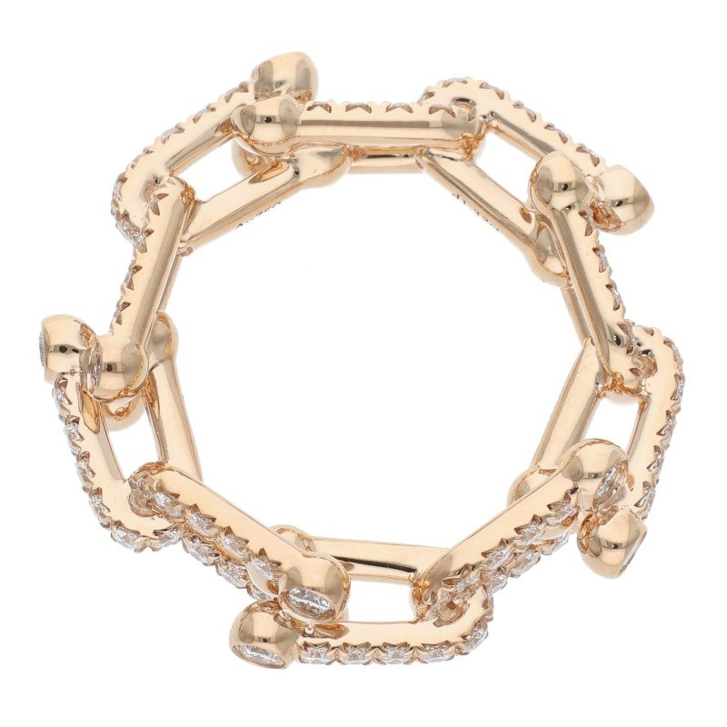 TIFFANY&Co. HardWear K18PG Diamond Small Link Size ONE SIZE
