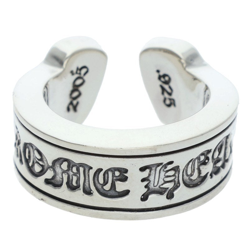 Chrome Hearts LG SCROLL LABEL Silver Ring Size US 4.5