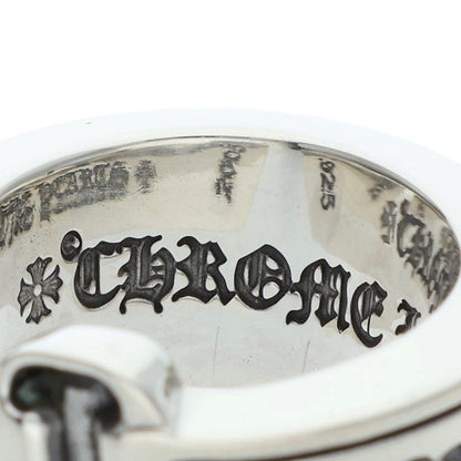 Chrome Hearts LG SCROLL LABEL Silver Ring Size US 4.5