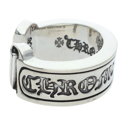 Chrome Hearts LG SCROLL LABEL Silver Ring Size US 4.5
