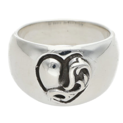 Chrome Hearts HEART IN BAND Silver Ring Size US 8