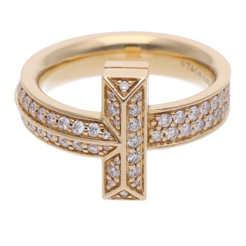TIFFANY&Co. T One K18YG Diamond Ring Size ONE SIZE