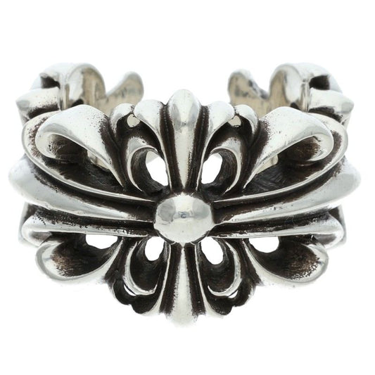 Chrome Hearts DBL FLRL CRS Silver Ring 925 Size ONE SIZE