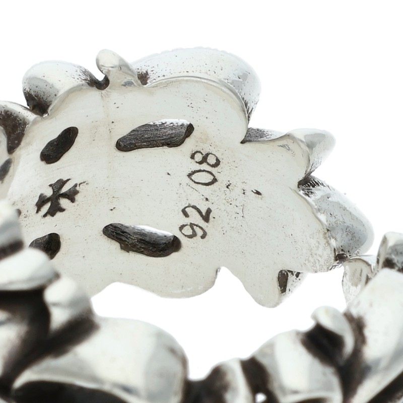 Chrome Hearts DBL FLRL CRS Silver Ring 925 Size ONE SIZE