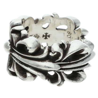 Chrome Hearts DBL FLRL CRS Silver Ring 925 Size ONE SIZE