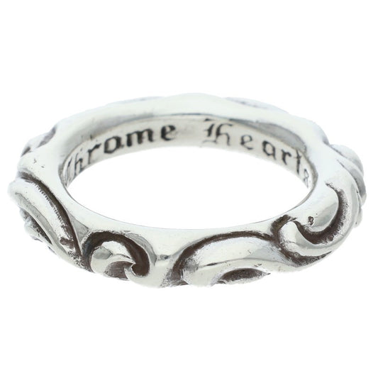 Chrome Hearts SCRL BAND Silver Ring 925 Size ONE SIZE