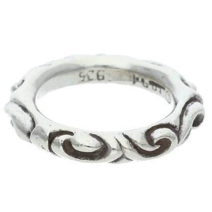 Chrome Hearts SCRL BAND Silver Ring 925 Size ONE SIZE
