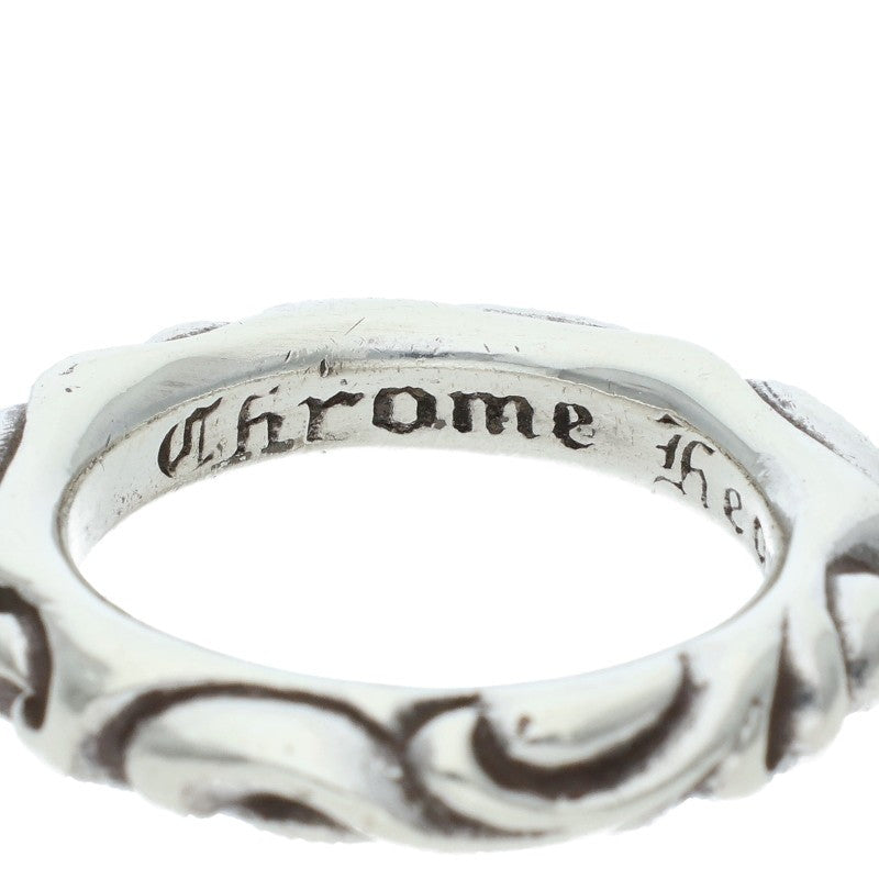Chrome Hearts SCRL BAND Silver Ring 925 Size ONE SIZE