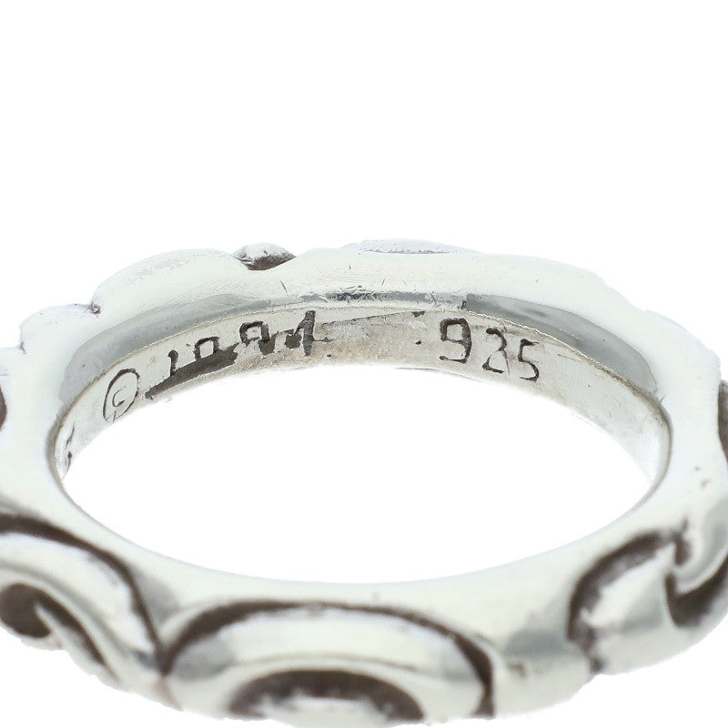 Chrome Hearts SCRL BAND Silver Ring 925 Size ONE SIZE
