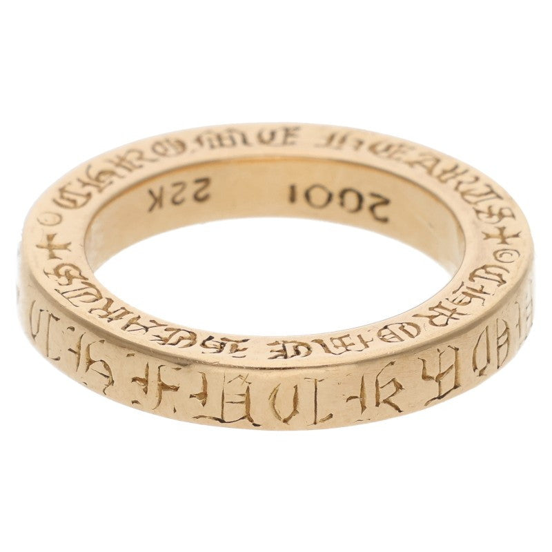 Chrome Hearts 22K 3mm Spacer FUCKYOU Gold Ring Size US 4.5