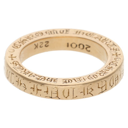 Chrome Hearts 22K 3mm Spacer FUCKYOU Gold Ring Size US 4.5