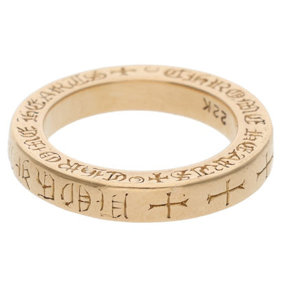 Chrome Hearts 22K 3mm Spacer FUCKYOU Gold Ring Size US 4.5