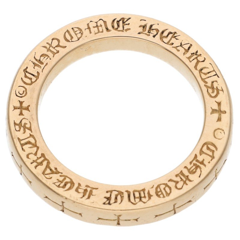 Chrome Hearts 22K 3mm Spacer FUCKYOU Gold Ring Size US 4.5