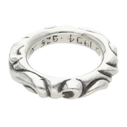 Chrome Hearts SCRL BAND Ring Silver Size JP 7 (Silver 7.72g)