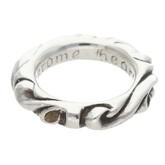 Chrome Hearts SCRL BAND Ring Silver Size US 3.5 (Silver 7.71g)