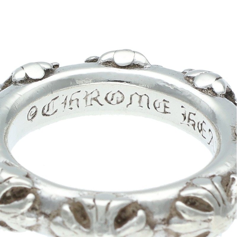 Chrome Hearts CROSS BAND Silver Ring 925 Size US 7