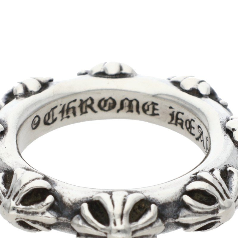 Chrome Hearts CROSS BAND Silver Ring 925 Size ONE SIZE