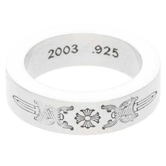 Chrome Hearts 6mm Spacer Dagger Silver Ring Size ONE SIZE