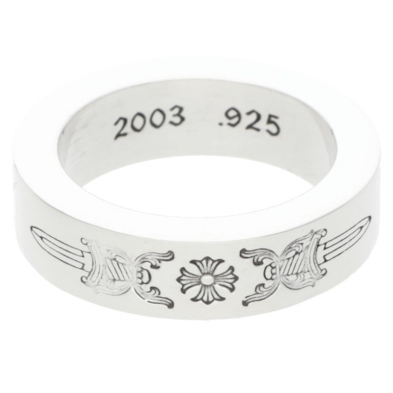 Chrome Hearts 6mm Spacer Dagger Silver Ring Size US 6.5