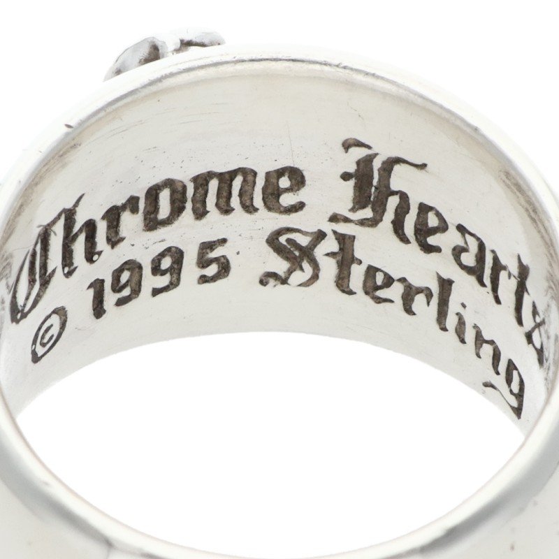 Chrome Hearts HEART IN BAND Silver Ring 925 Size ONE SIZE