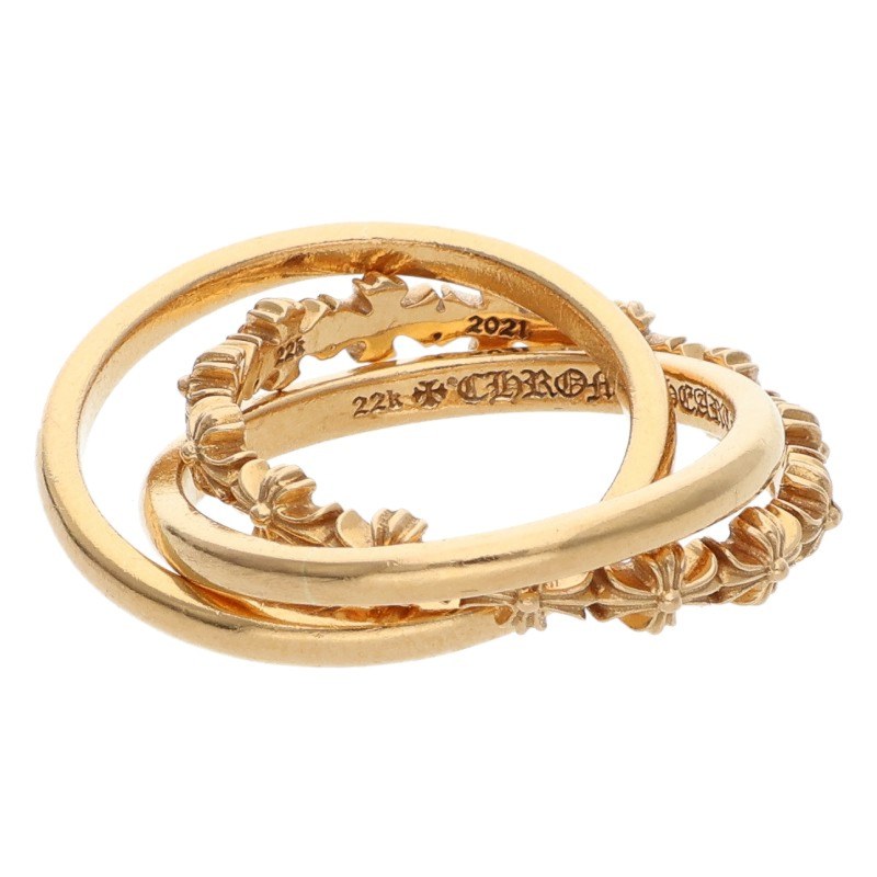 Chrome Hearts 22K Tiny E CH Plus Triple Gold Size ONE SIZE