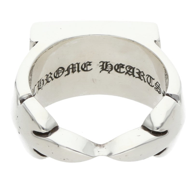 Chrome Hearts DBL FLERKNEE BAR Flare Ring Silver Size US 12 (Silver 28.93g)