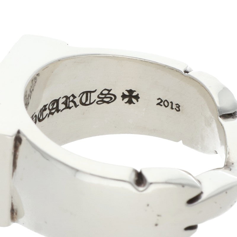 Chrome Hearts DBL FLERKNEE BAR Flare Ring Silver Size US 12 (Silver 28.93g)