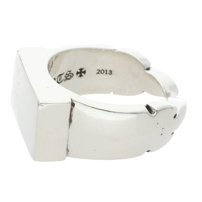 Chrome Hearts DBL FLERKNEE BAR Flare Ring Silver Size US 12 (Silver 28.93g)
