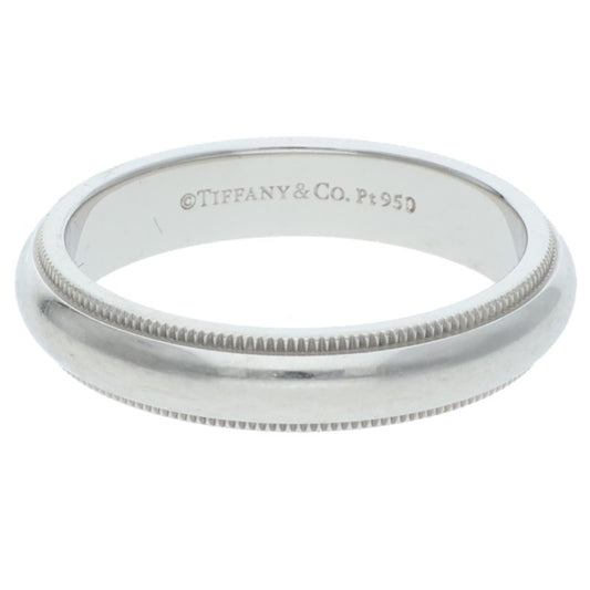 TIFFANY&Co. Milgrain Band PT950 Platinum Ring Size ONE SIZE