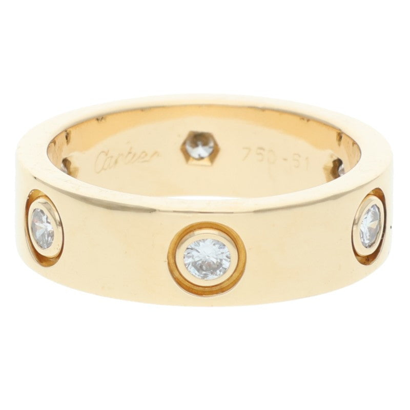 Cartier LOVE RING K18YG 6P Diamond Ring Size ONE SIZE