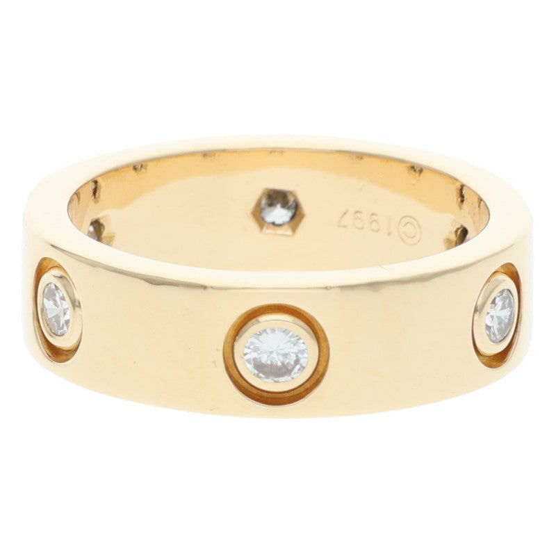 Cartier LOVE RING K18YG 6P Diamond Ring Size ONE SIZE