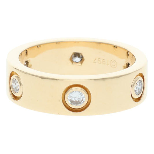 Cartier LOVE RING K18YG 6P Diamond Ring Size ONE SIZE