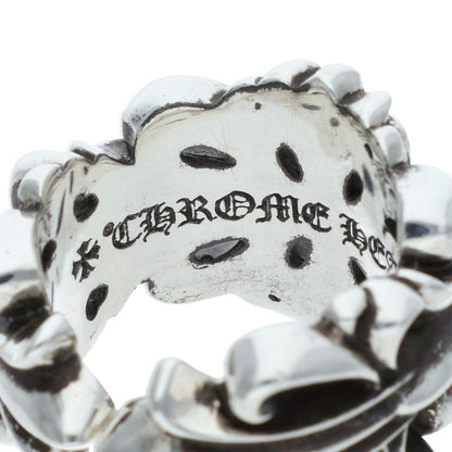 Chrome Hearts DBL FLRL CRS Silver Ring Size US 3.5